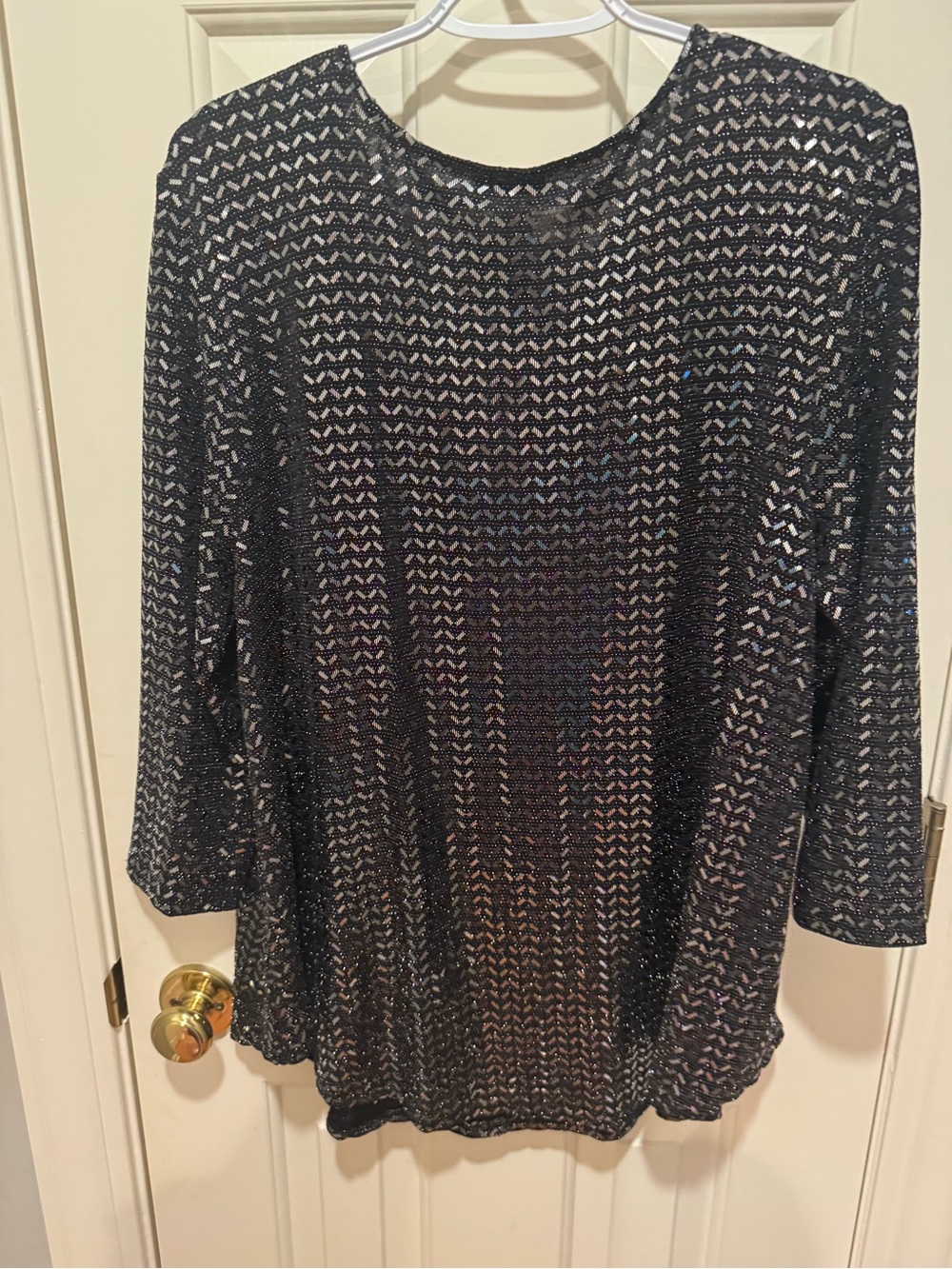 Ruby Rd. Black Metallic Sparkle Tunic - Picture 3 of 3